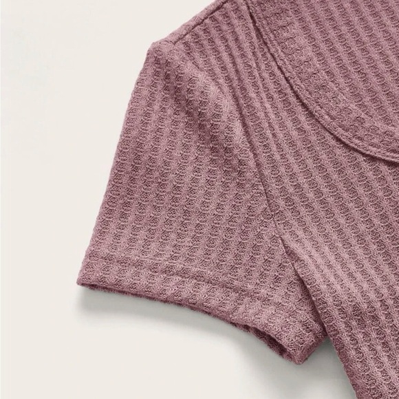Shein Solid Crop Textured Knit - Picture 2 of 3